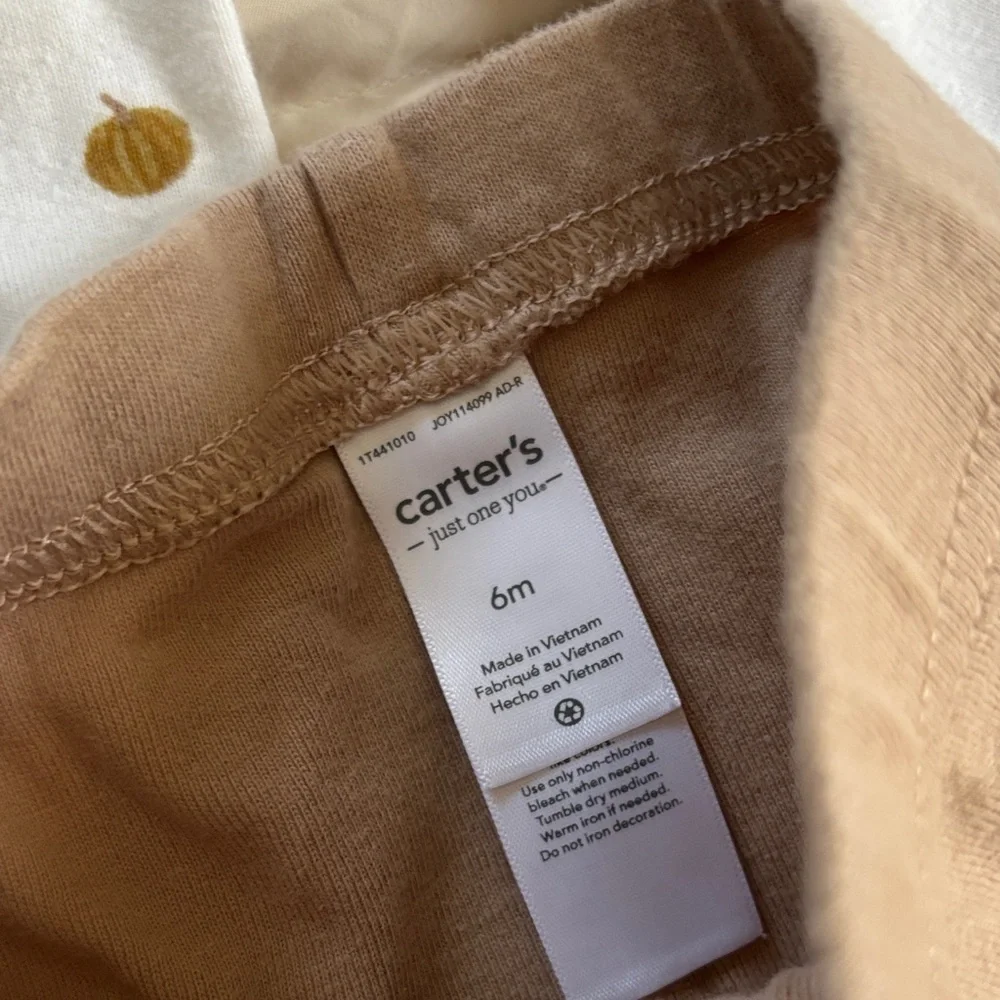 Carter's Festive My First Turkey Day Thanksgiving Outfit Set Onesie Pants Brown
